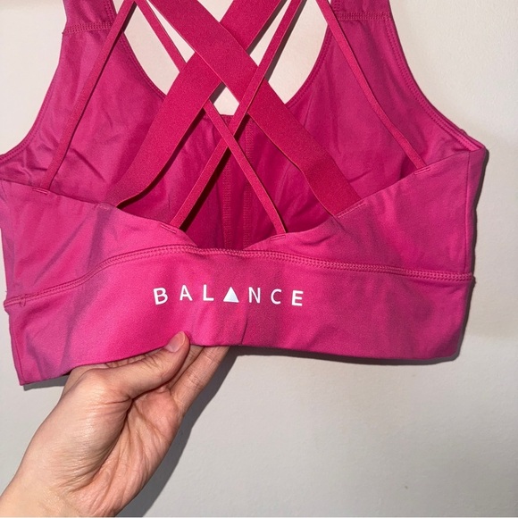Balance The Aura Strappy Sports Bra Pink Large - Picture 3 of 5